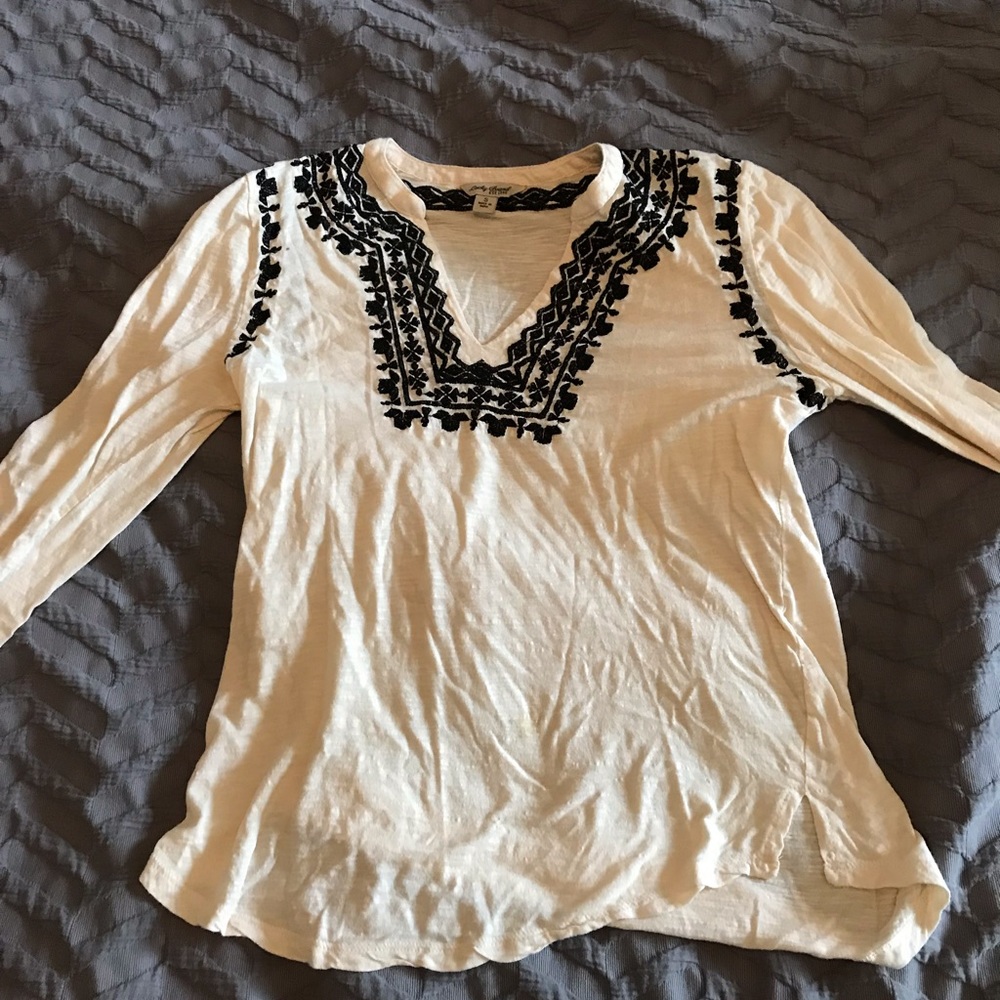Lucky Brand three quarter length sleeve top